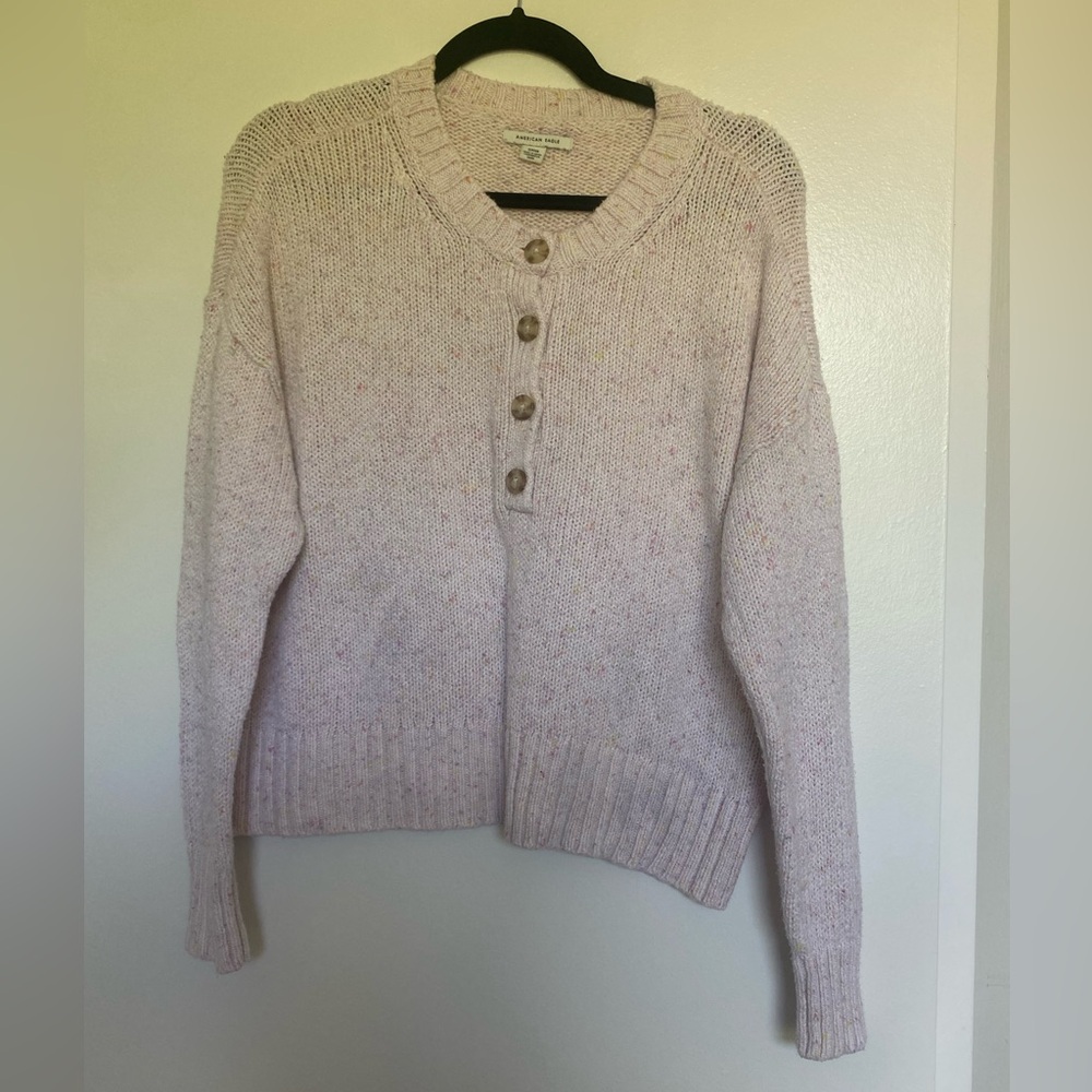 Donating 12/1 - American Eagle Outfitters size S Button-Up Henley Sweater